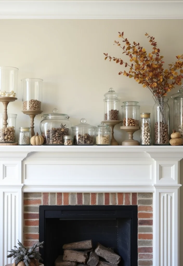 14 Fall Fireplace Mantel Decorating Ideas for Warm Seasonal Charm 122 14 Fall Fireplace Mantel Decorating Ideas for Warm Seasonal Charm 12. Seasonal Collectibles