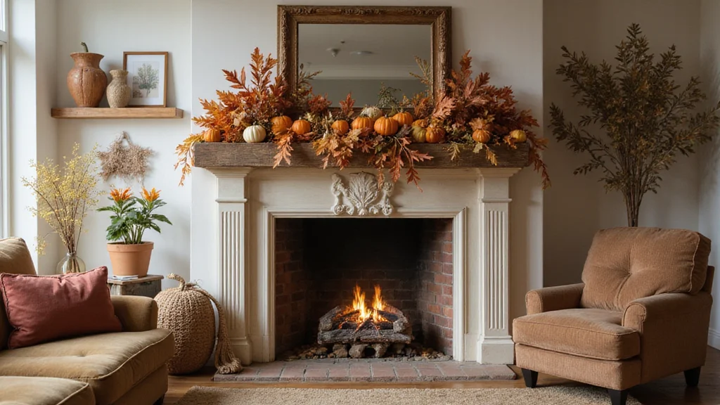 14 Fall Fireplace Mantel Decorating Ideas for Warm Seasonal Charm