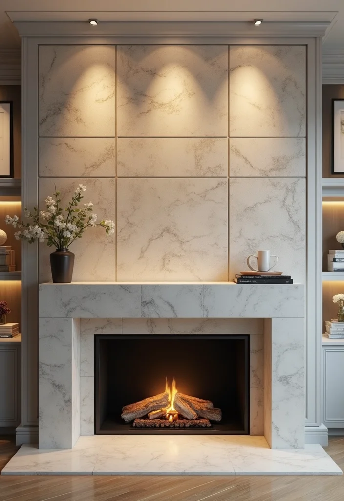 14 Fireplace Accent Wall Ideas for Bold Eye Catching Design - 10. Chic Wall Panels
