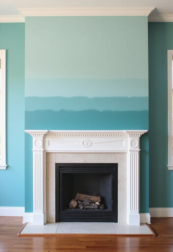 14 Fireplace Accent Wall Ideas for Bold Eye Catching Design - 11. Paint Techniques for Drama