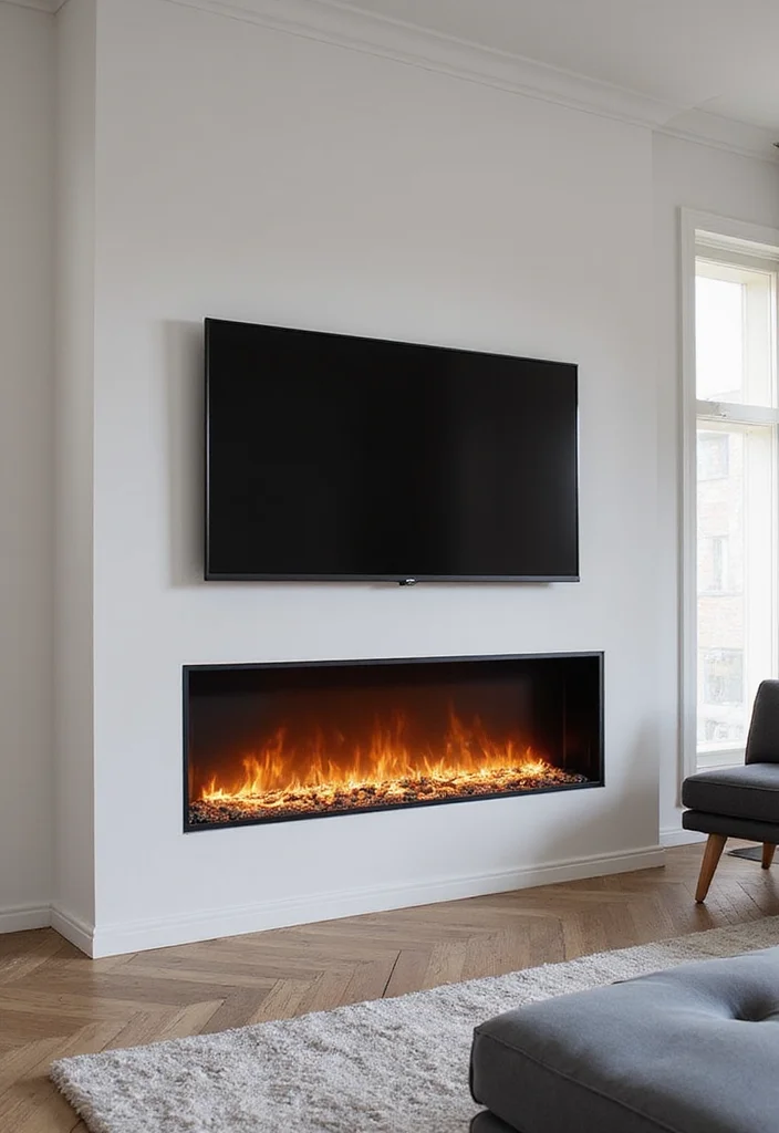 14 Fireplace and TV Ideas for Clean Practical Layouts - 9. Electric Fireplaces