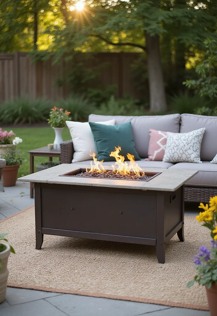 14 Outdoor Patio Ideas With Fireplace for Cozy Night Gatherings 100 14 Outdoor Patio Ideas With Fireplace for Cozy Night Gatherings 10. Portable Outdoor Fireplace