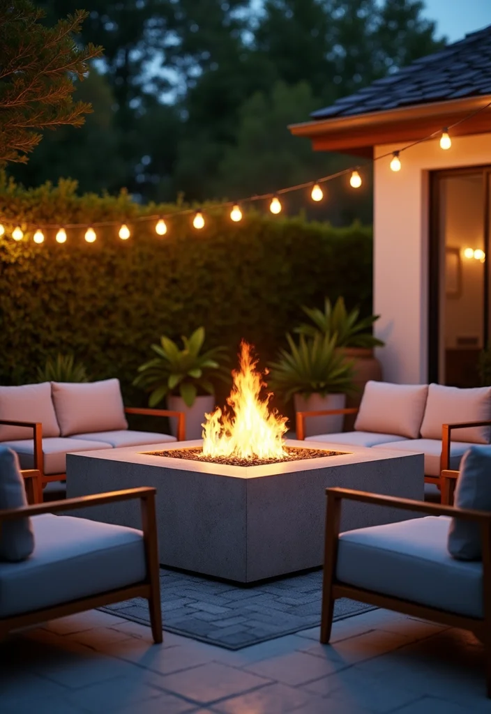 14 Outdoor Patio Ideas With Fireplace for Cozy Night Gatherings 131 14 Outdoor Patio Ideas With Fireplace for Cozy Night Gatherings 13. Eco Friendly Gas Firepit