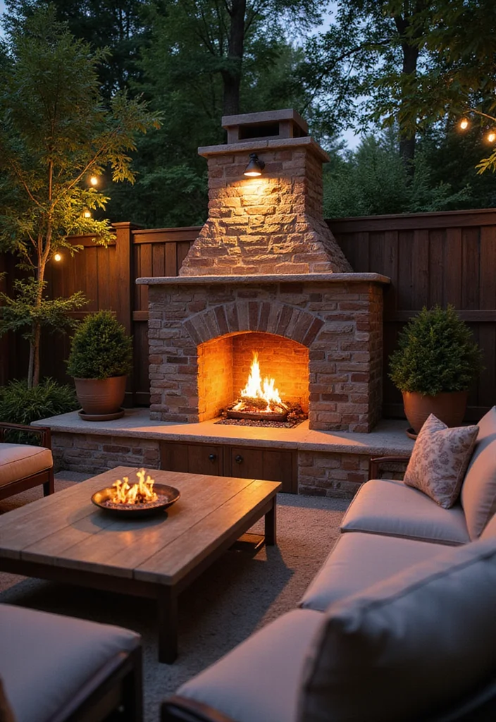 14 Outdoor Patio Ideas With Fireplace for Cozy Night Gatherings 142 14 Outdoor Patio Ideas With Fireplace for Cozy Night Gatherings 14. Outdoor Fireplace With Built In Storage