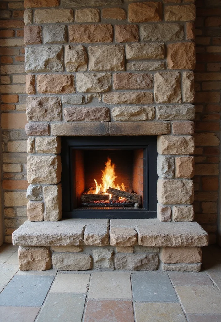 14 Three Sided Fireplace Ideas for Open Contemporary Warmth - 10. Textured Surrounds