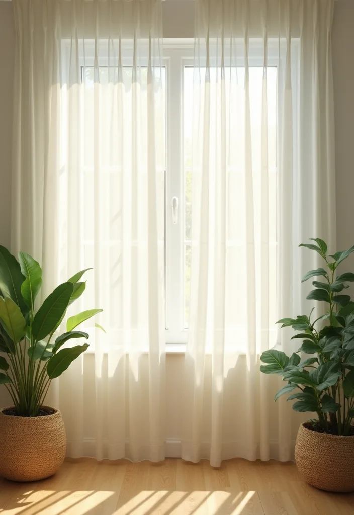 14 White Curtain Ideas for Bright Airy Home Decor - 1. Sheer White Curtains for Daylight Drenching