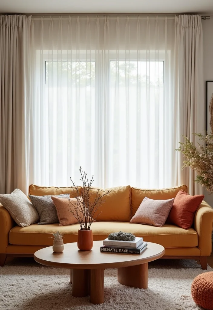 14 White Curtain Ideas for Bright Airy Home Decor - 14. Mixing Textures with White Curtains