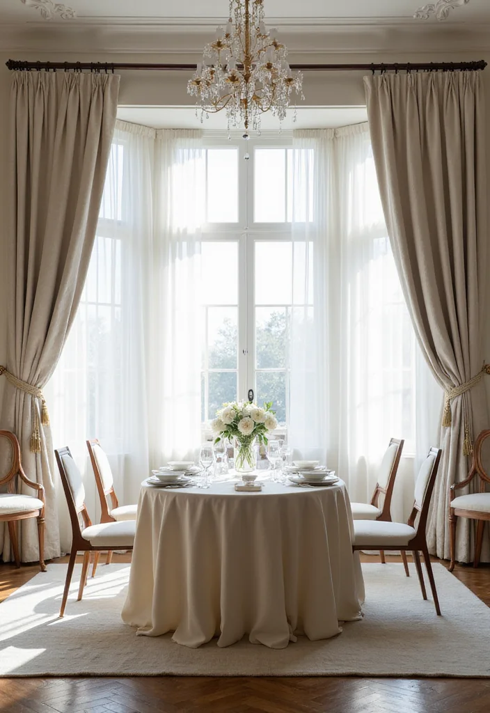 14 White Curtain Ideas for Bright Airy Home Decor - 8. Flowing White Drapes for a Luxurious Touch