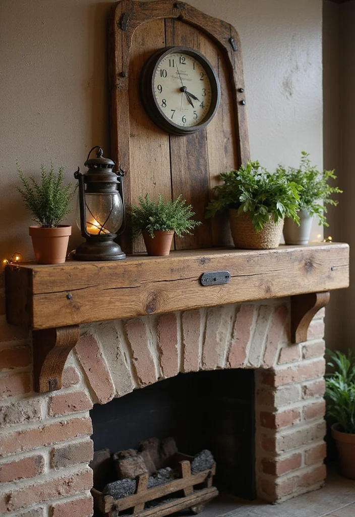 16 Fireplace Mantel Ideas for Strong Stylish Focal Points - 1. Weathered Wood Wonder