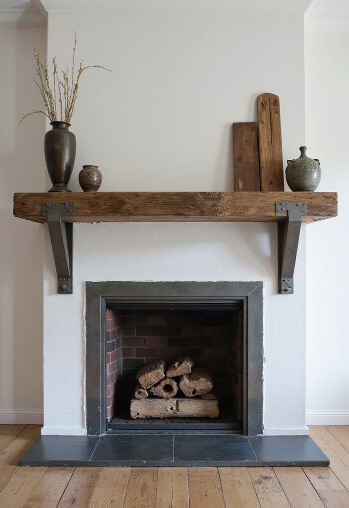 16 Fireplace Mantel Ideas for Strong Stylish Focal Points - 10. Industrial Edge