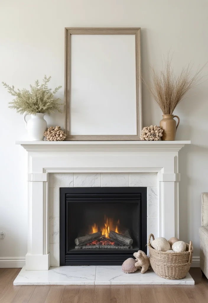 16 Fireplace Mantel Ideas for Strong Stylish Focal Points - 15. Coastal Chic
