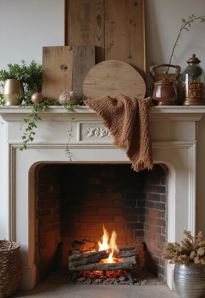 16 Fireplace Mantel Ideas for Strong Stylish Focal Points - 6. Layered Textures