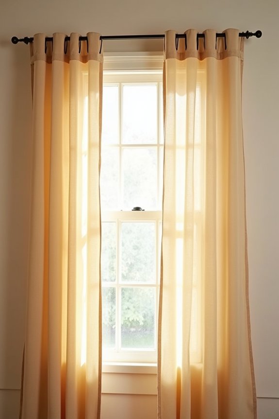 back tab curtains limitations and use