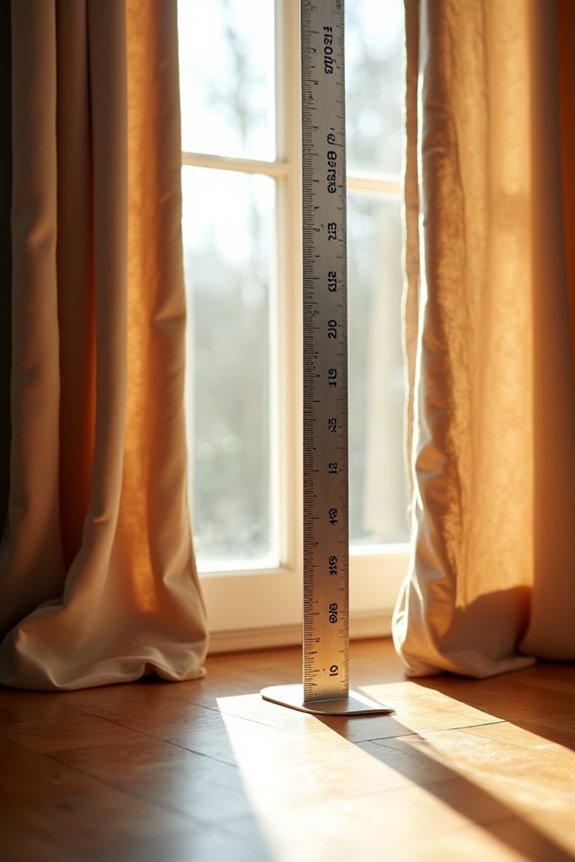 baseline rod to floor measurement guides curtain length