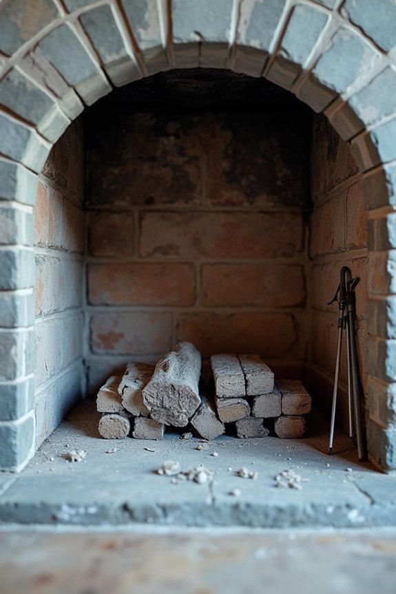 clean firebox remove debris inspect repairs