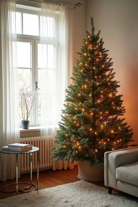 corner window tree slim hidden focal point