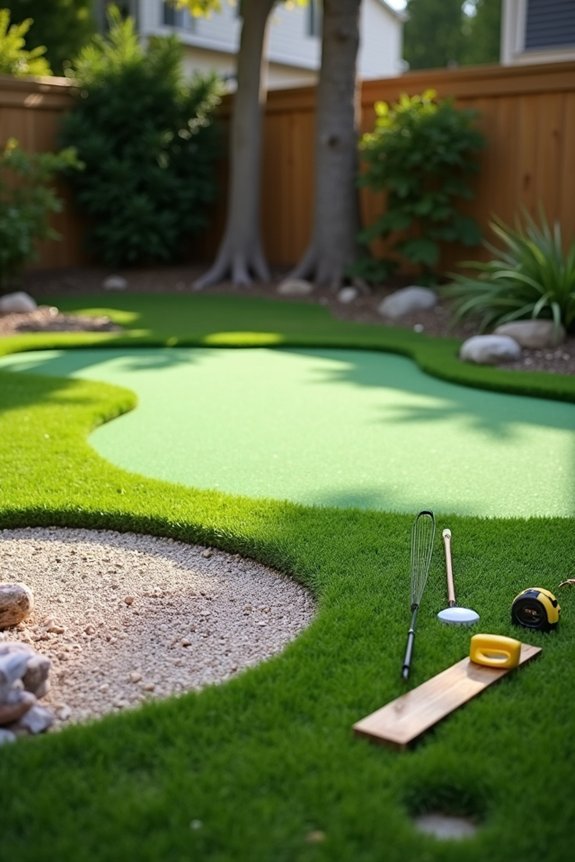 10 Steps to Install a DIY Backyard Putting Green 6 crushed gravel base compacted evenly