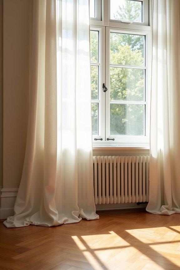 curtains around heating zones