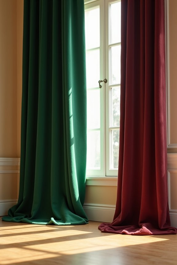 emerald and burgundy contrast harmony
