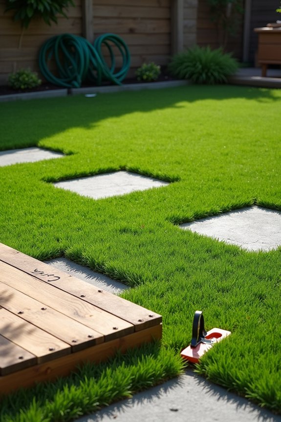 10 Steps to Install a DIY Backyard Putting Green 2 flat level putting green site with drainage