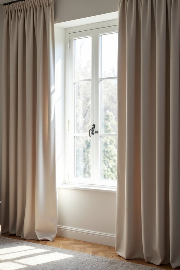 Do Blackout Curtains Keep Heat Out? 6 four inch overlap floor touching wall sealed
