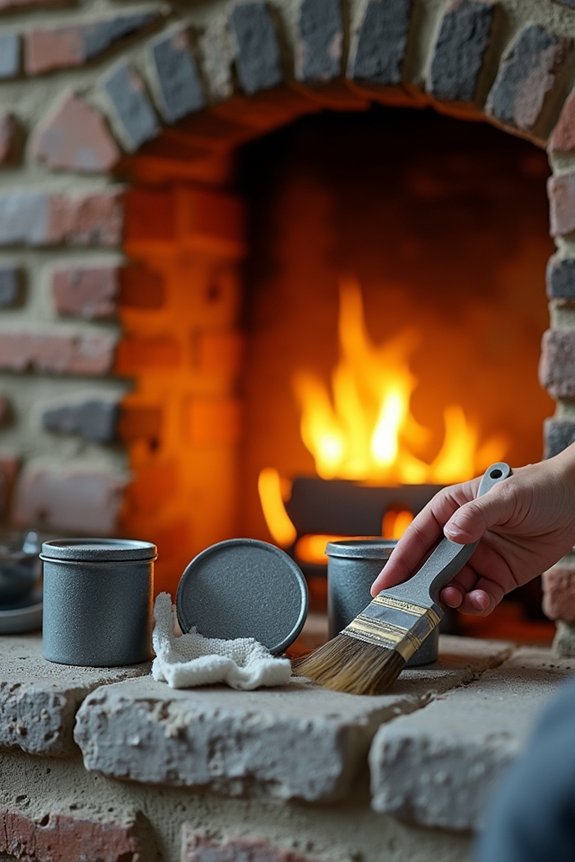 high heat masonry paint setup