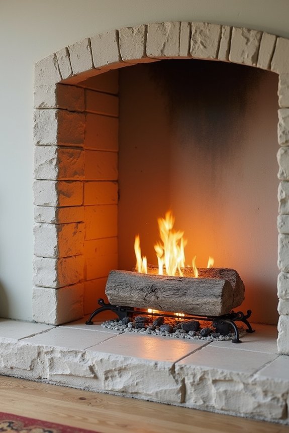 identify fireplace construction and fuel