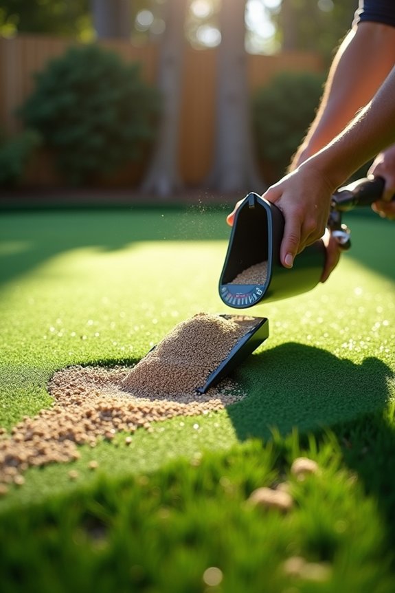 10 Steps to Install a DIY Backyard Putting Green 10 infill settled fibers conditioned uniformly