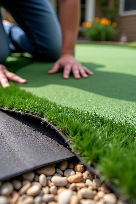 10 Steps to Install a DIY Backyard Putting Green 8 lay weed barrier before base installation