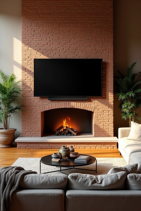 lower tv off wall options for fireplace