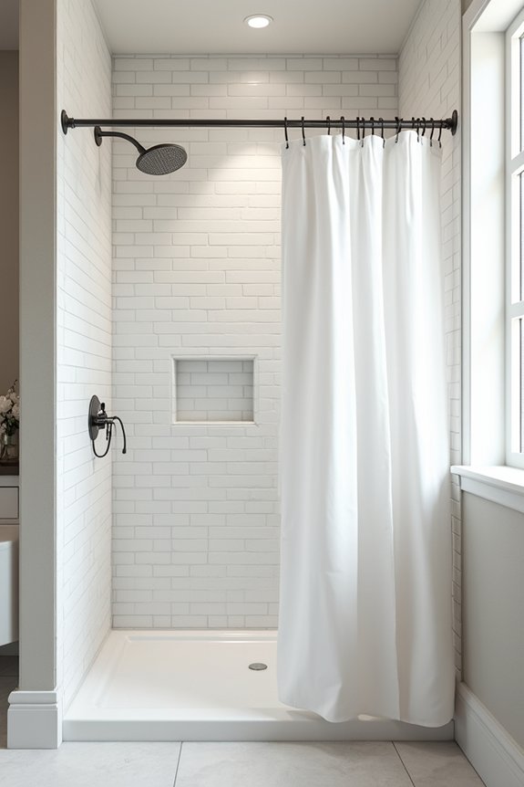 measure shower width add twelve inches