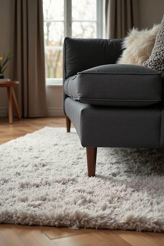 How Big Should Your Living Room Rug Be? 1 measure sofa size rug precisely