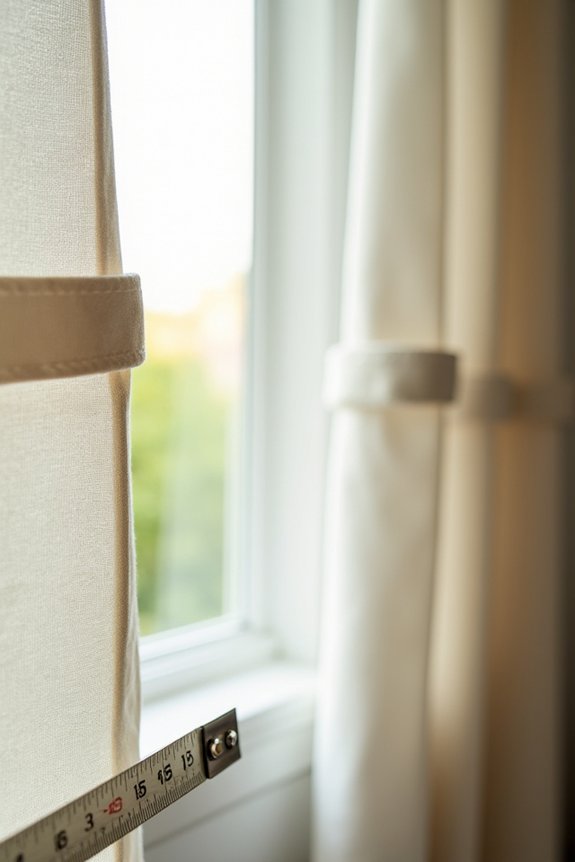 measuring and calculating curtain fit