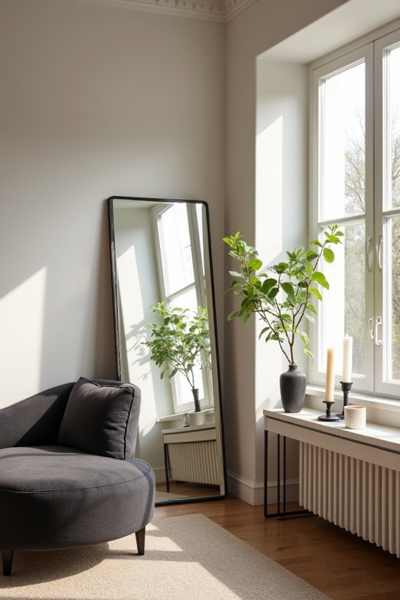 mirrors brighten hidden corners beautifully