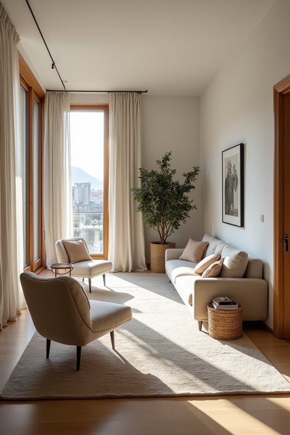 How Big Should Your Living Room Rug Be? 5 narrow rugs open layouts