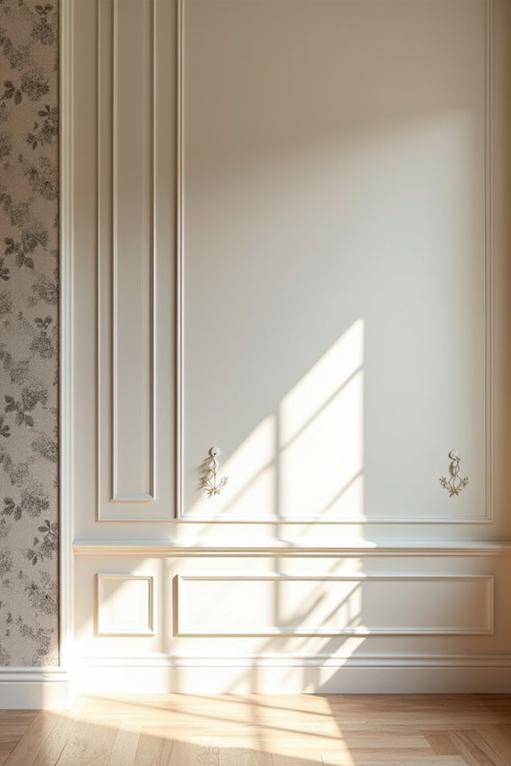 picture frame molding with wallpaper