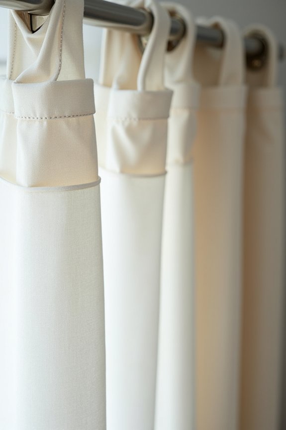 rod pocket curtains grip pole via friction