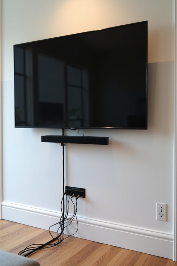 tv mounting accessible ports concealed cables