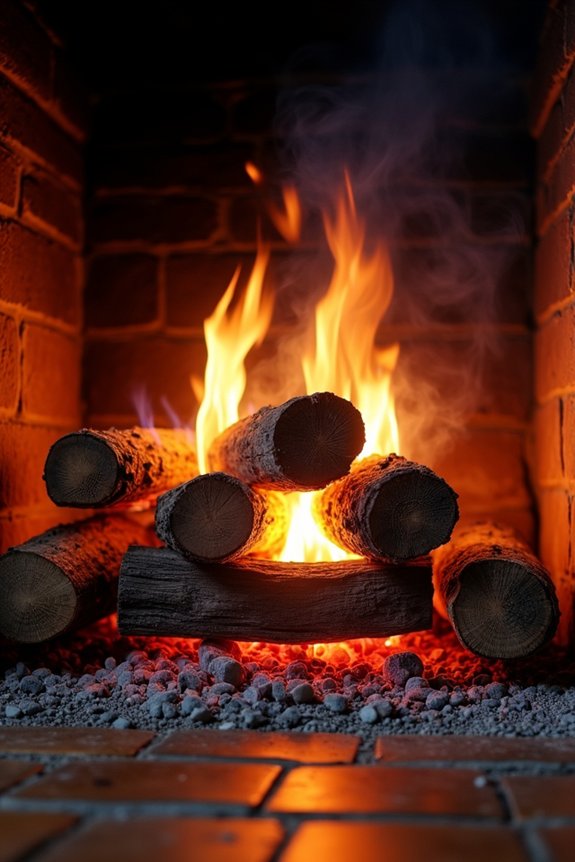 wet pine reduces fire safety and chimney performance